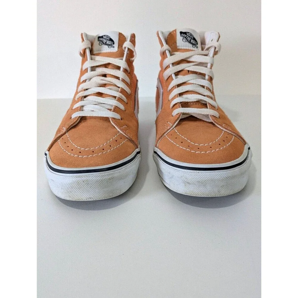 Vans Sk8-Hi Cadmium Orange / True White Sneakers - Size 7.5 Mens